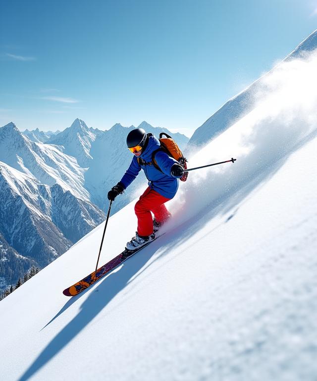 Skifahrer auf einer Piste am Arlberg